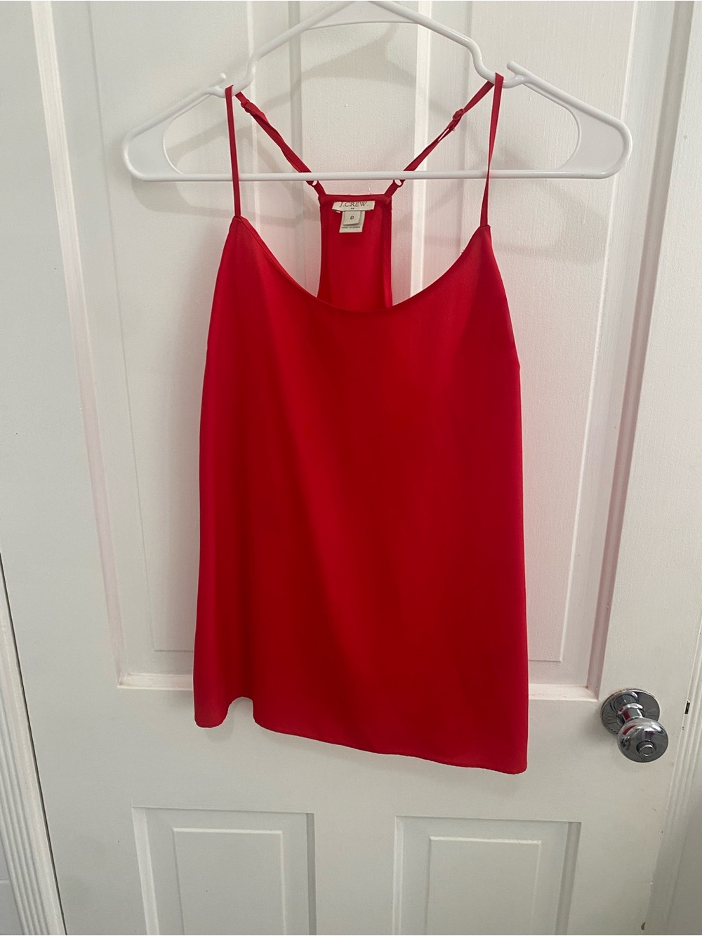 J. Crew Red, Blue, and Turquoise Silk Spaghetti-Strap Camis - Set of 3